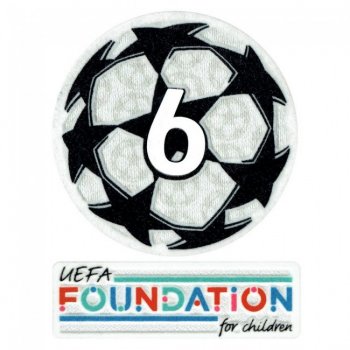 【臂章】21-22歐冠6次冠軍章 + Foundation章 21-22 UCL Starball 6 Times Winner + UEFA Foundation Patch Set