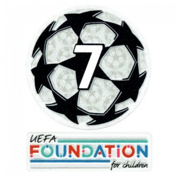 【臂章】21-22歐冠7次冠軍章 + Foundation章 21-22 UCL Starball 7 Times Winner + UEFA Foundation Patch Set
