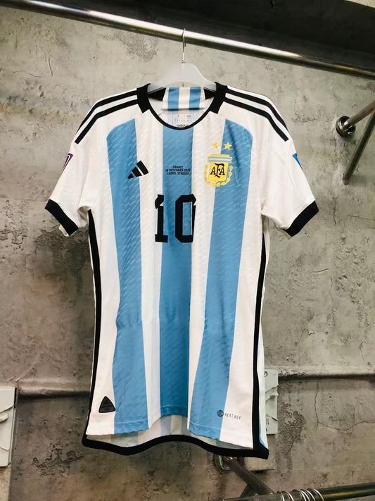 2022 Argentina Home 2 Star #10 Messi Player