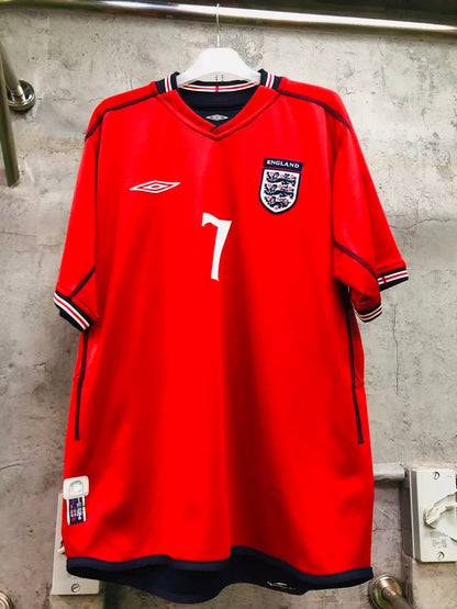 2001-02 England Away #7 Beckham