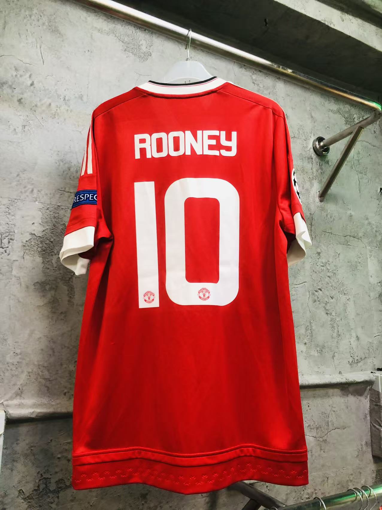 2015-16 Man Utd Home Player #10 Rooney UCL Set *defects