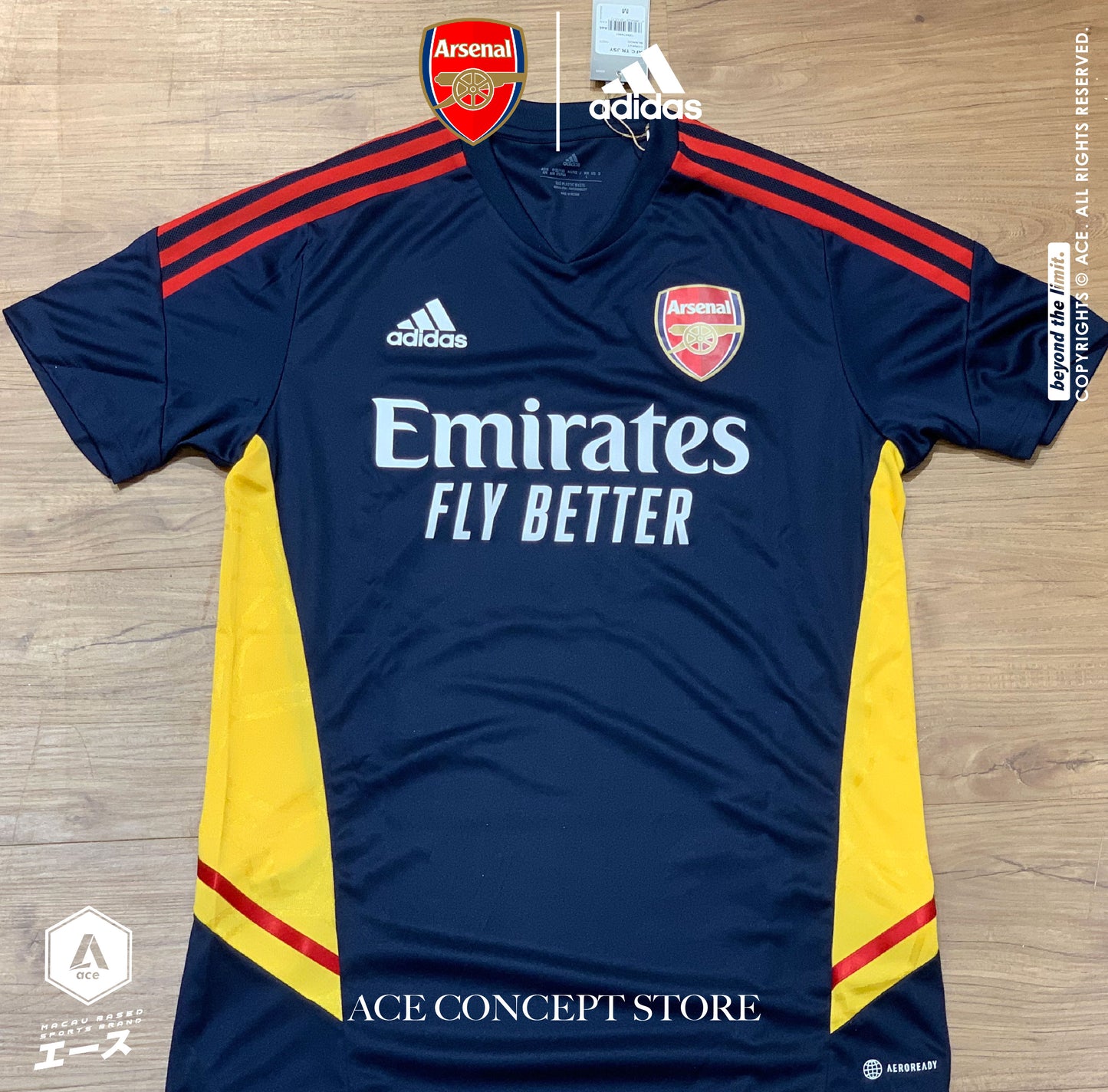 【現貨】英超 22/23 ADIDAS 阿仙奴 訓練短袖球衣 | Ace Concept Store